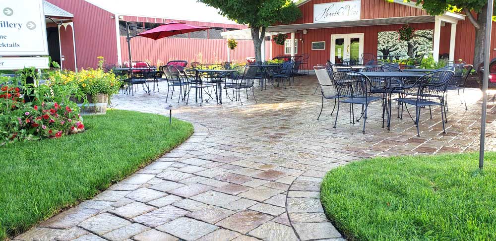 Paver patio at Hearth and Vine