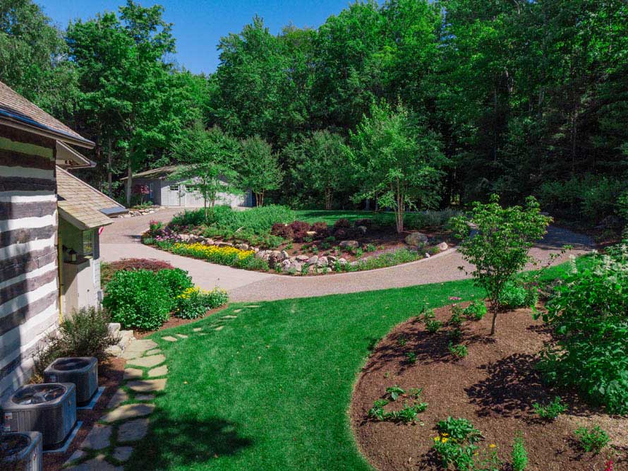 Circular Driveway with Landscape Beds