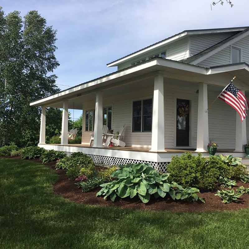 Stunning Front of a Landscaped house