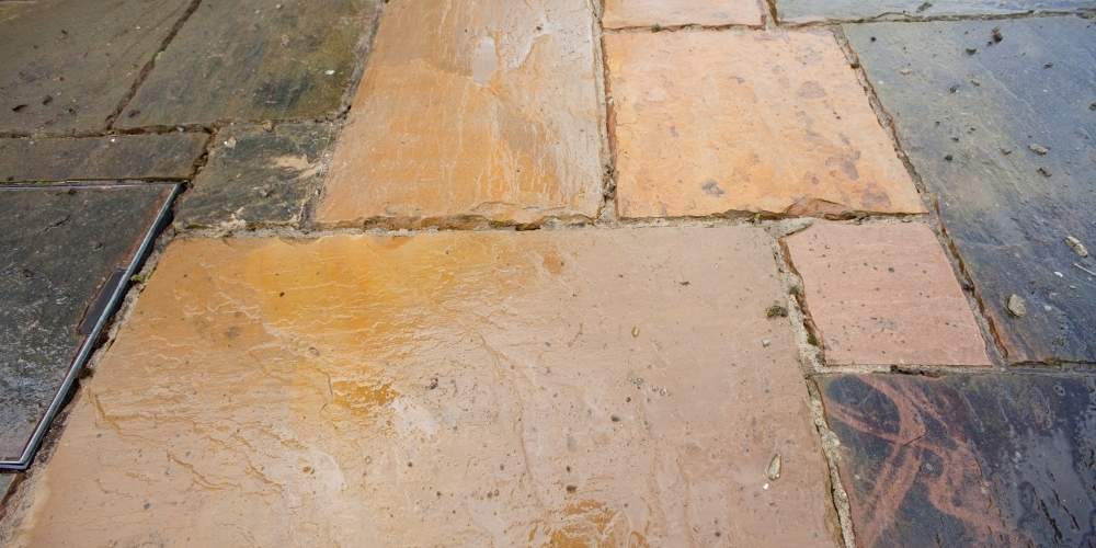 dirty patio pavers