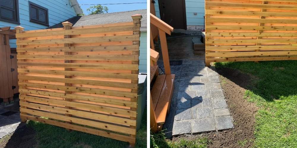 privacy screen place near hot tub