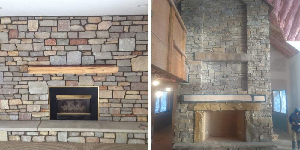 stone fireplaces inside homes