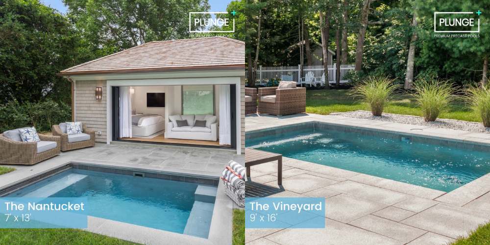 Plunge pool types nantucket and vineyard