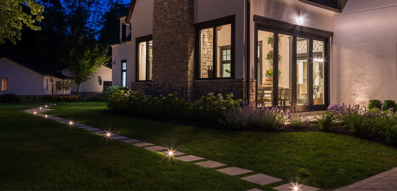 Spring yard cleanup landscape lighting