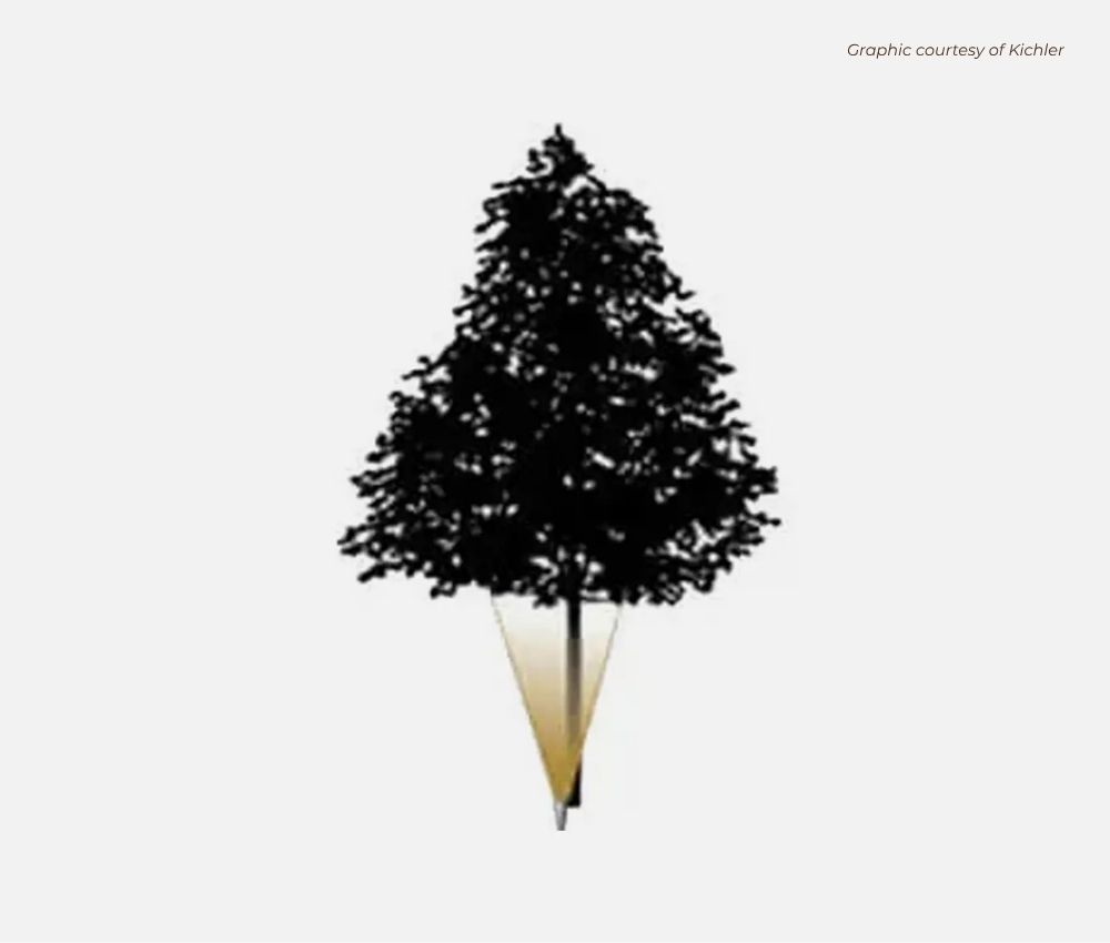 small tree uplighting diagram